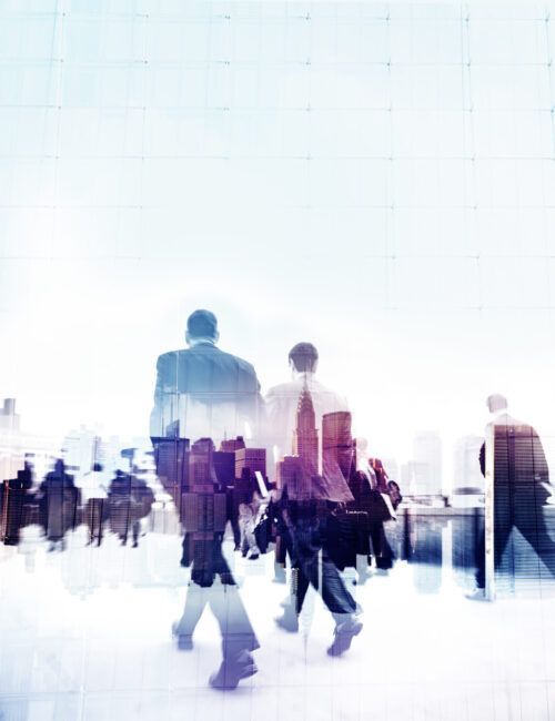Business People Rush Hour Walking Commuting City Concept