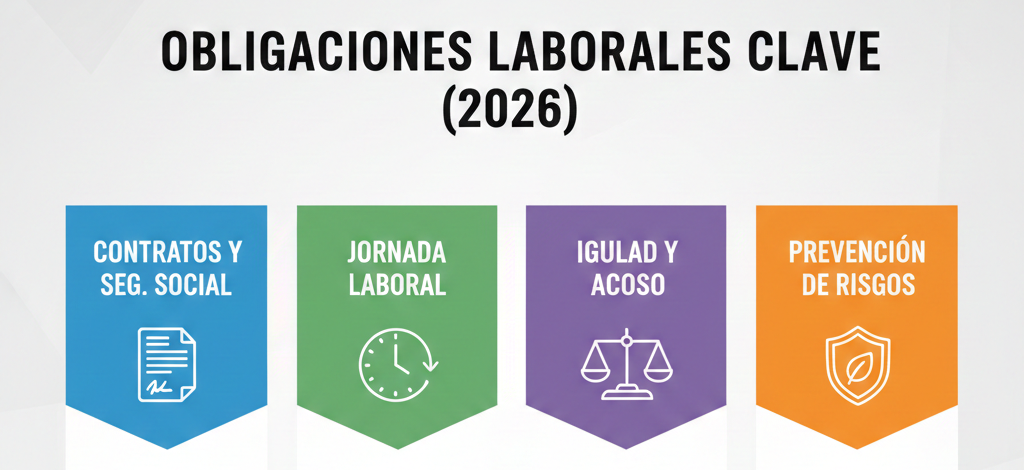 Checklist de las obligaciones laborales de empresas y autónomos en España.