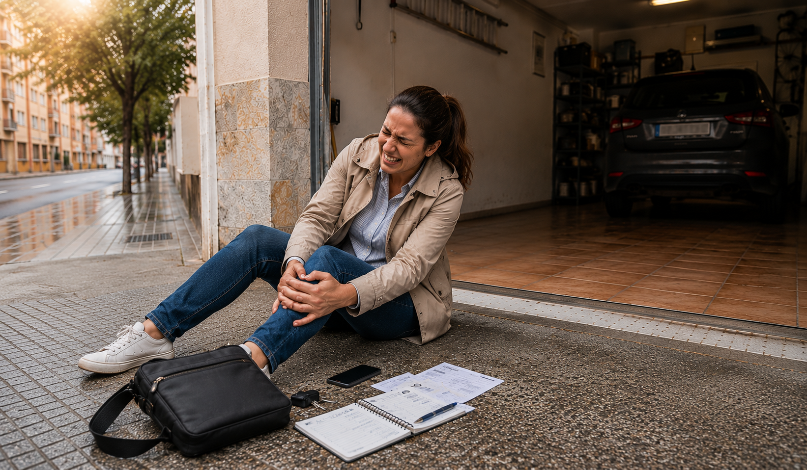 Autónomo sufriendo un accidente in itinere de camino a su lugar de trabajo — derechos en el RETA