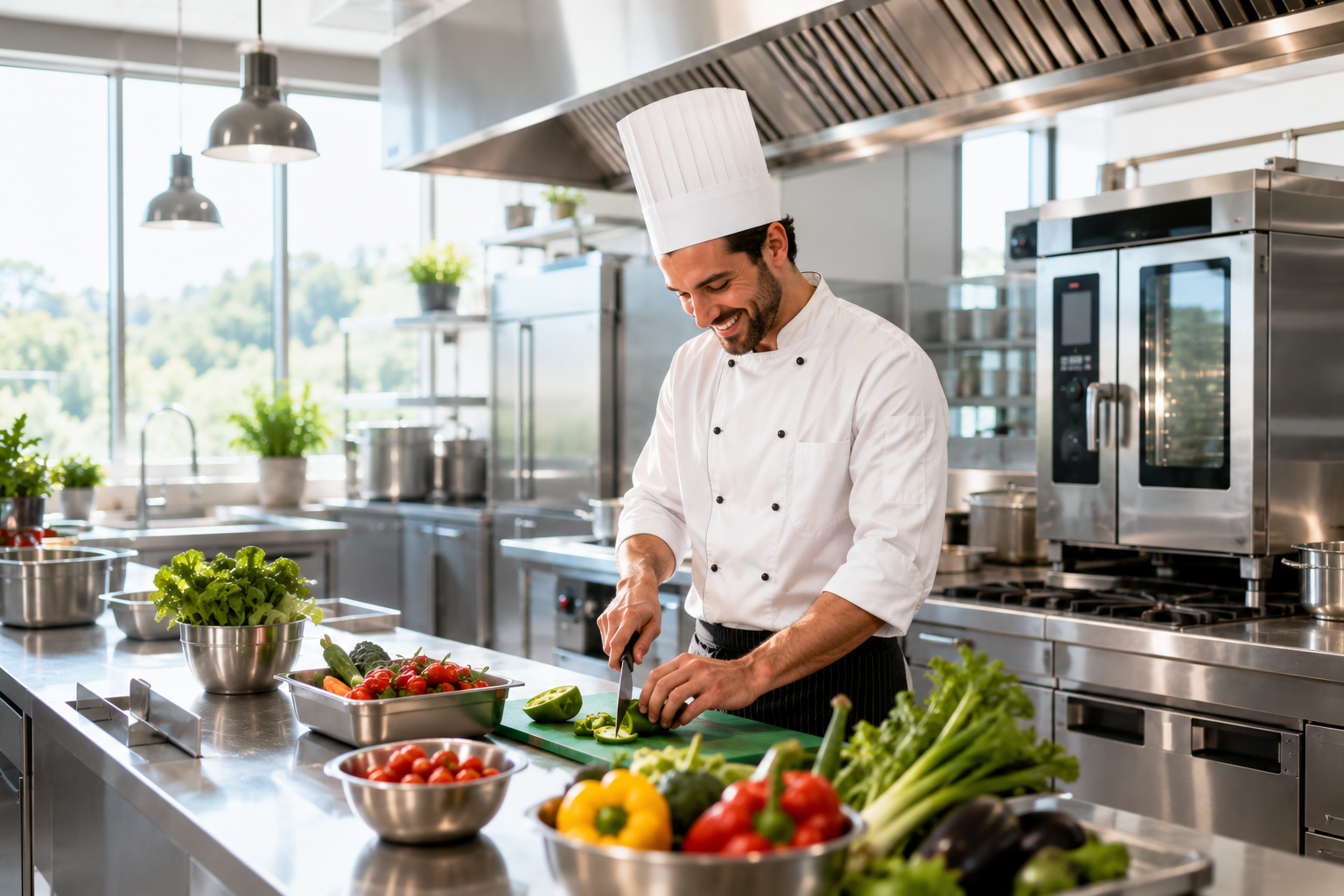 Cocina profesional con maquinaria nueva que ilustra las ayudas hostelería eficiencia energética de hasta 11.000 euros
